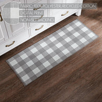 Annie Buffalo Check Grey Polyester Rug Rect 17x48 - The Fox Decor