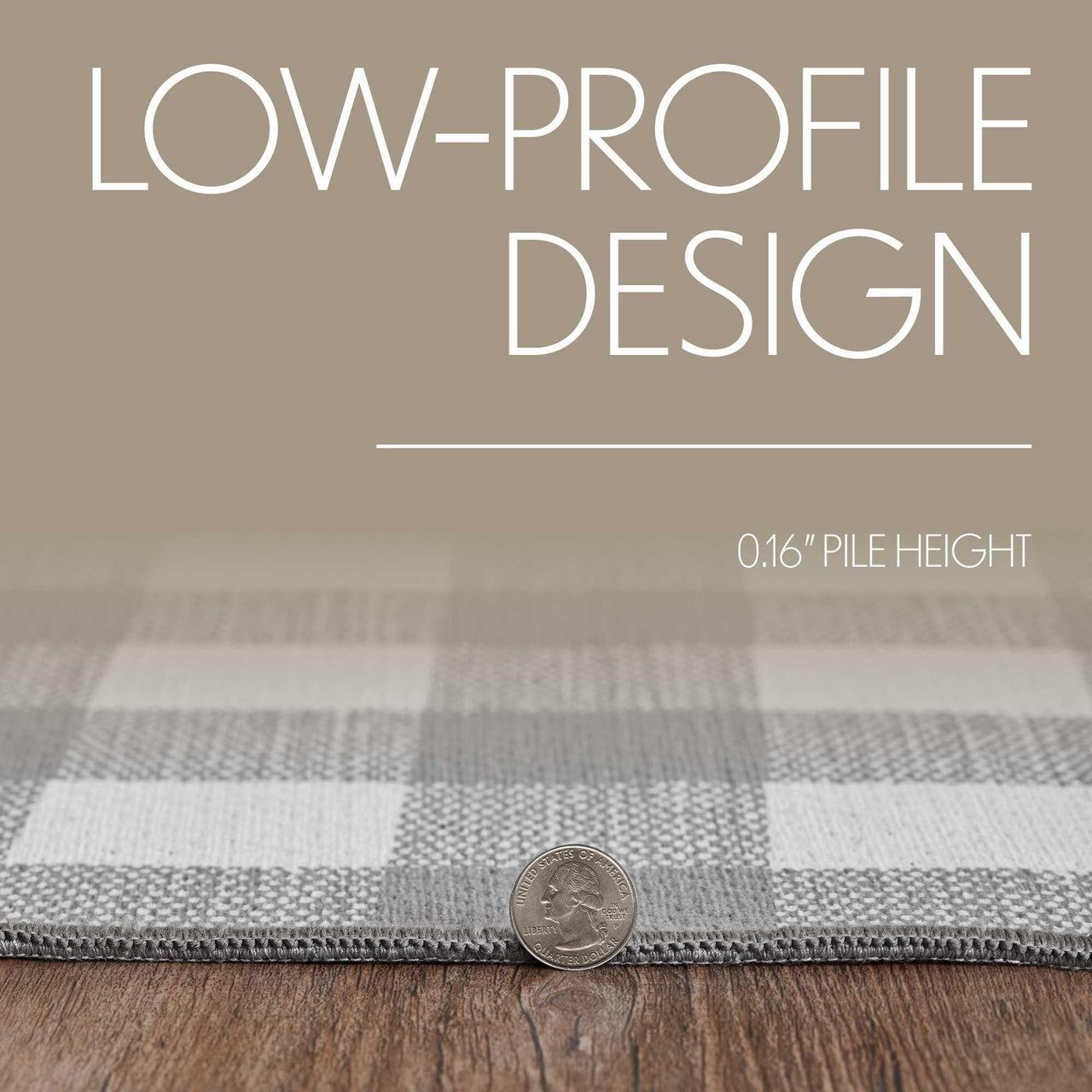 Annie Buffalo Check Grey Polyester Rug Rect 24x36 - The Fox Decor