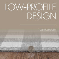 Annie Buffalo Check Grey Polyester Rug Rect 24x36 - The Fox Decor