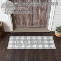Annie Buffalo Check Grey Welcome Polyester Rug Rect 17x48 - The Fox Decor