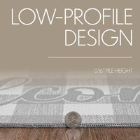 Annie Buffalo Check Grey Welcome Polyester Rug Rect 24x36 - The Fox Decor