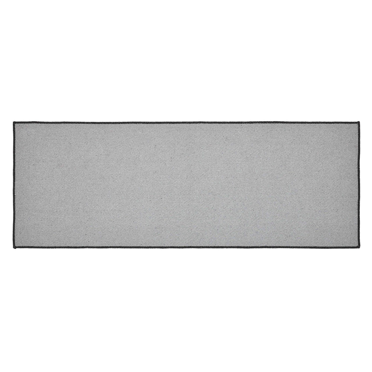 Black Check Polyester Rug Rect 17x48 - The Fox Decor