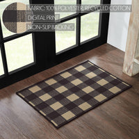 Black Check Polyester Rug Rect 20x30 - The Fox Decor