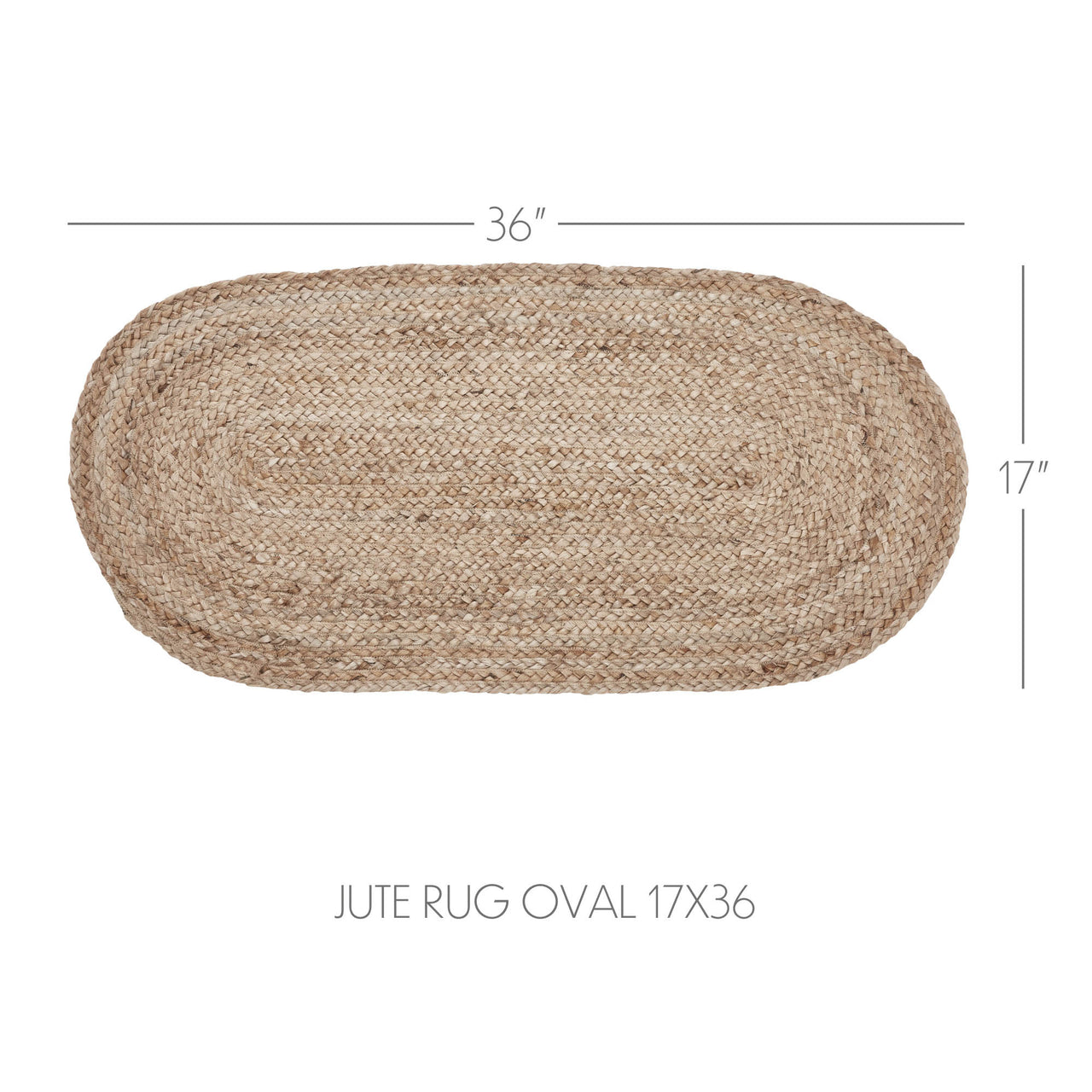 Natural Jute Rug Oval 17x36