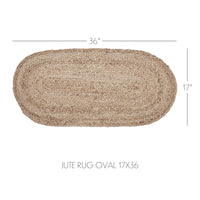 Thumbnail for Natural Jute Rug Oval 17x36