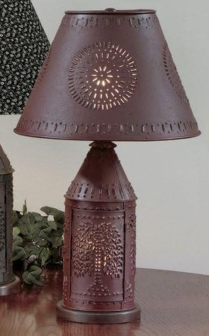 Willow Punched Revere Lamp 19" Red - Park Designs
