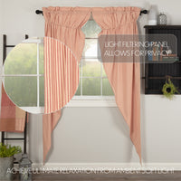 Sawyer Mill Red Ticking Stripe Prairie Long Panel Curtain Set of 2