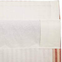 Sawyer Mill Red Ticking Stripe Prairie Long Panel Curtain Set of 2