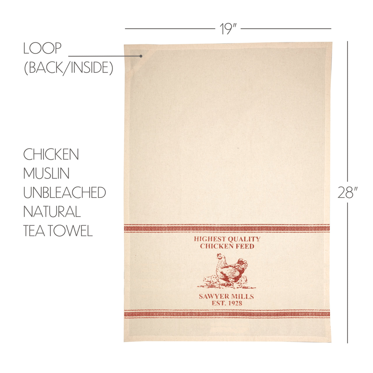 Sawyer Mill Chicken Tea Towel - Thumbnail 3