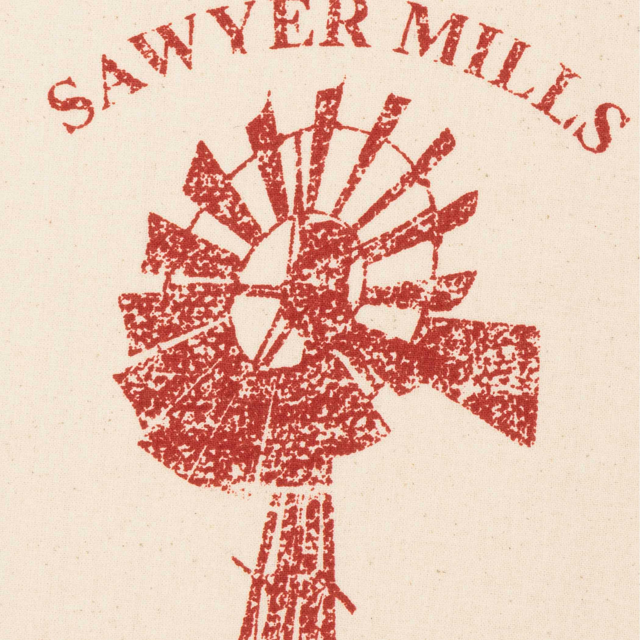 Sawyer Mill Red Windmill Muslin Unbleached Natural Tea Towel 19x28 VHC Brands