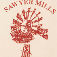 Sawyer Mill Red Windmill Muslin Unbleached Natural Tea Towel 19x28 VHC Brands