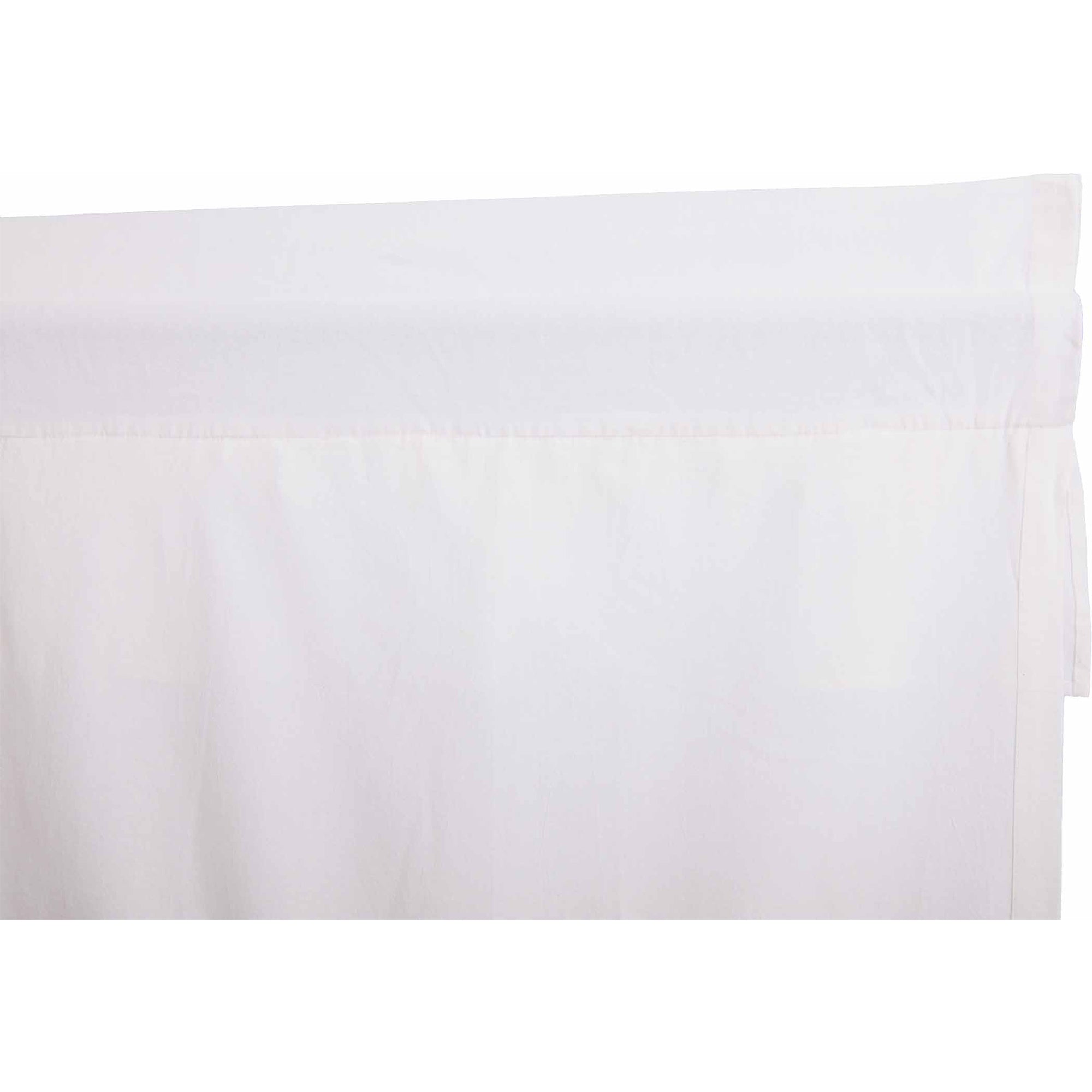 Muslin Ruffled Bleached White Prairie Long Panel Curtain Set of 2 84x36x18 VHC Brands