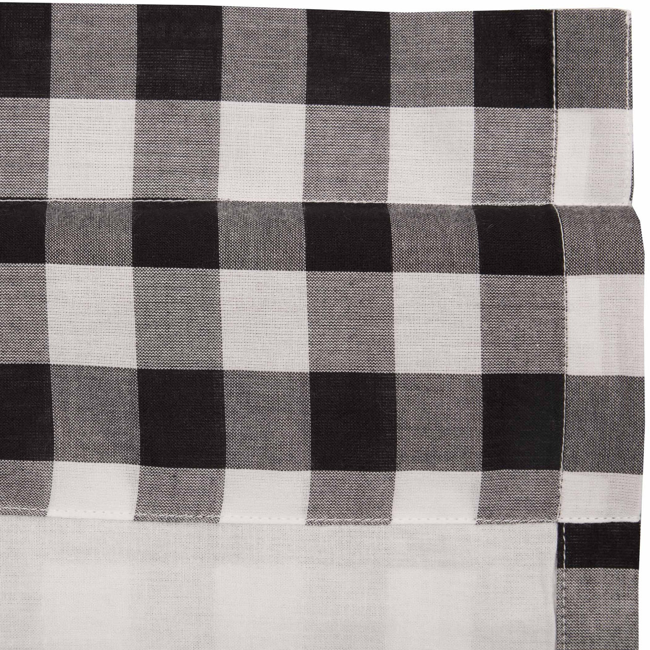 Annie Buffalo Black Check Ruffled Valance Curtain 16x72 VHC Brands