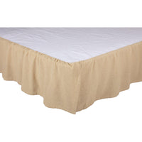 Burlap Vintage Ruffled King Bed Skirt 78x80x16 - The Fox Decor