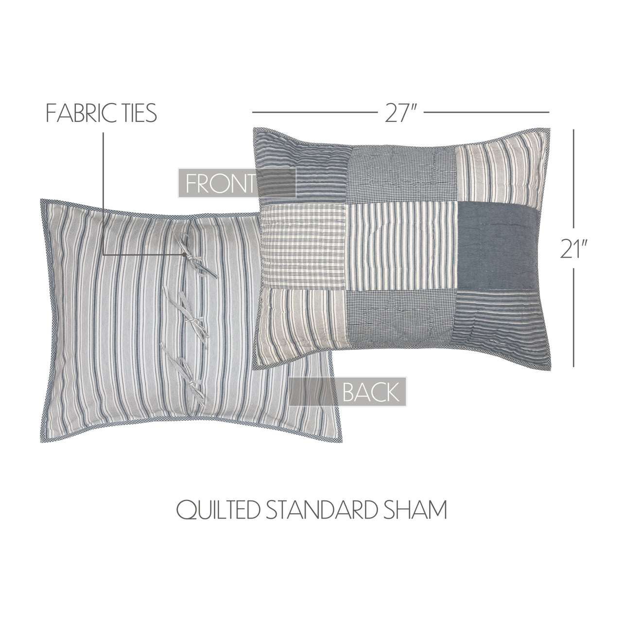 Sawyer Mill Blue Standard Sham 21x27 VHC Brands