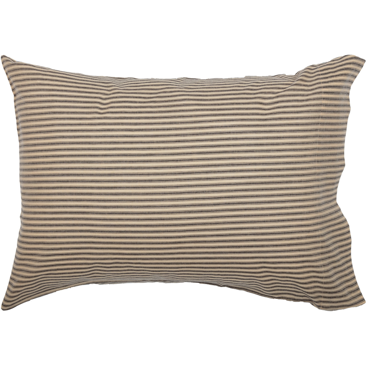 Sawyer Mill Charcoal Ticking Stripe Standard Pillow Case Set of 2 21x30 VHC Brands