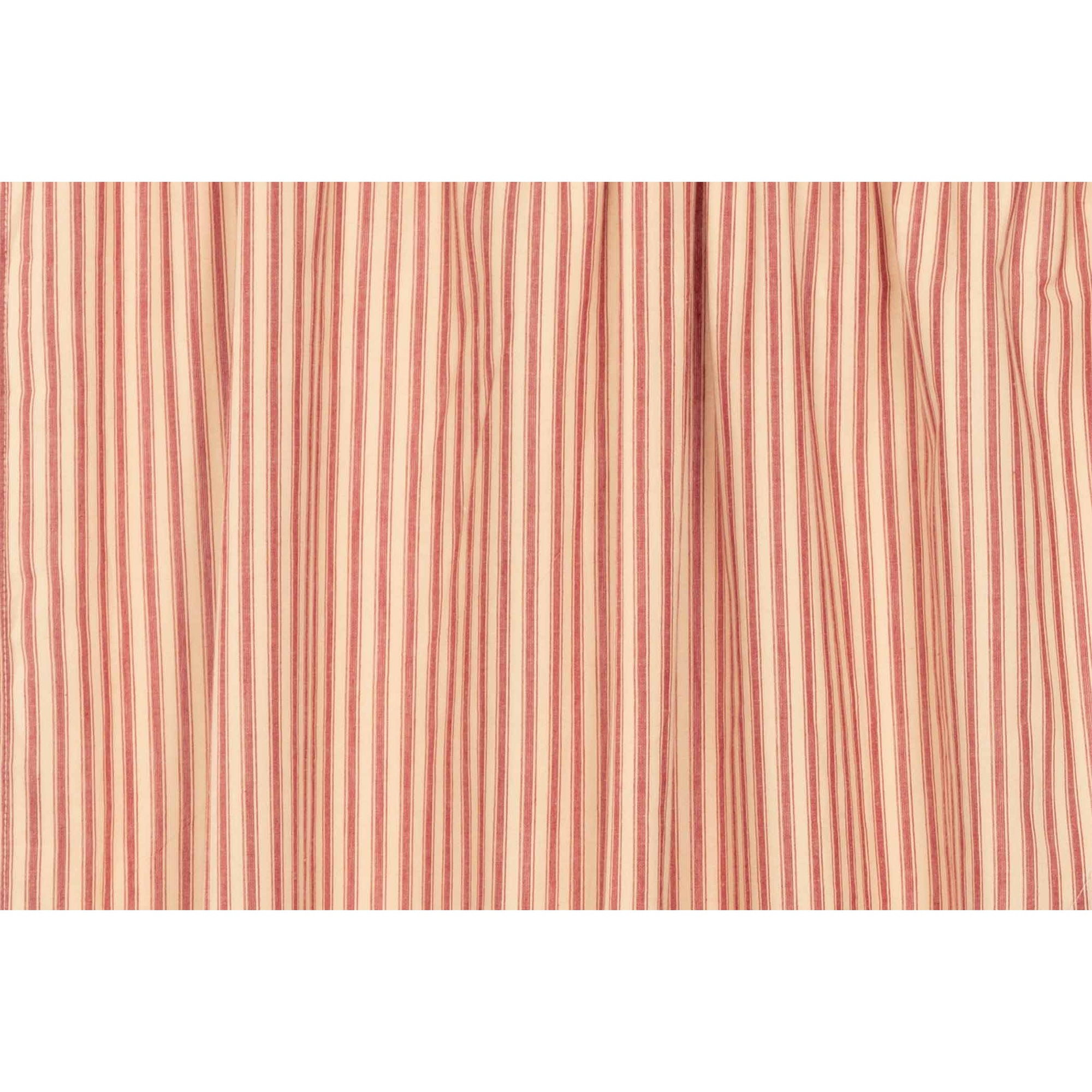 Sawyer Mill Red Ticking Stripe Tier Curtain Set of 2 L36xW36 VHC Brands