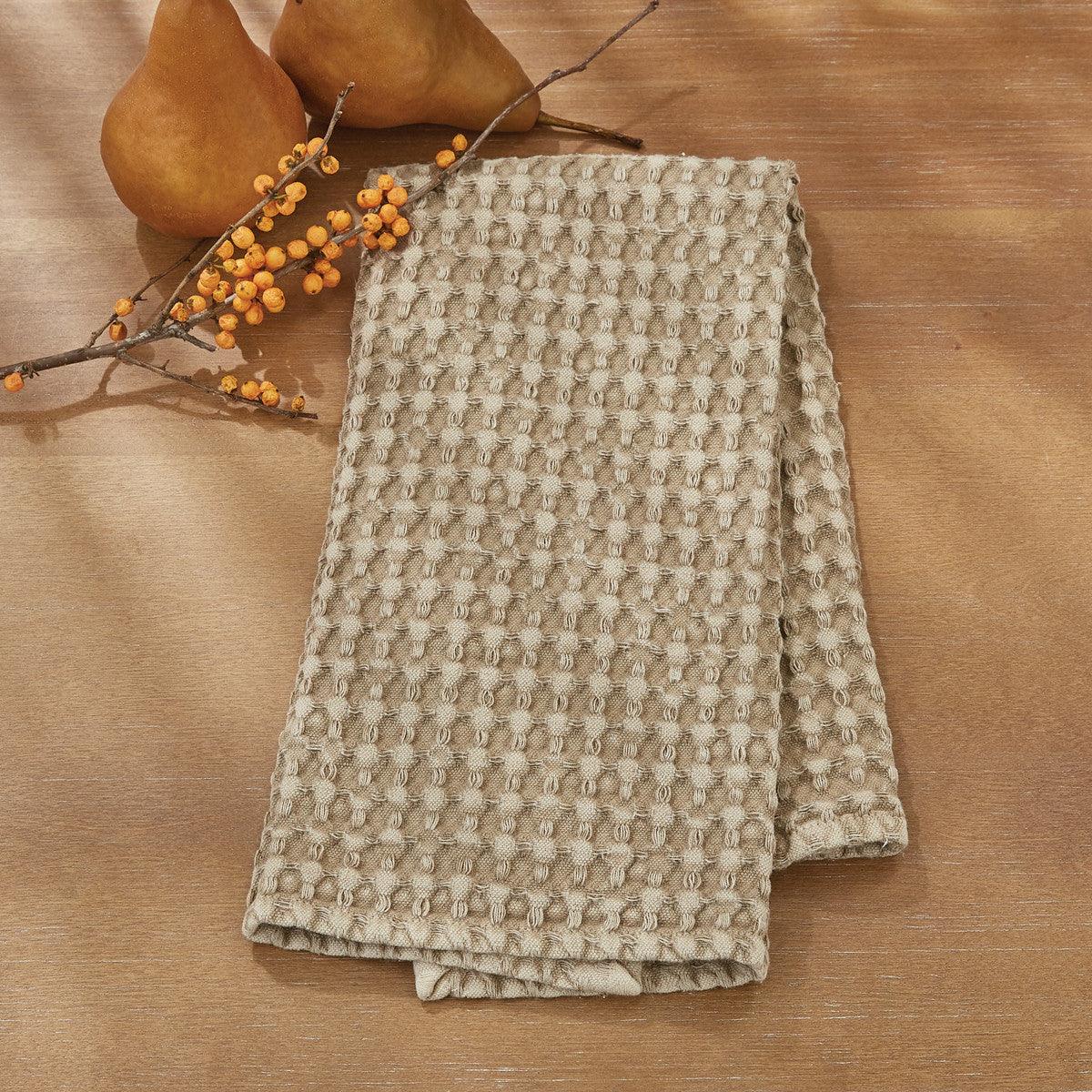 Waffle Weave Towel Tan Set of 2 Park Designs - The Fox Decor