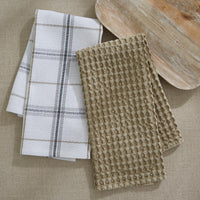Waffle Weave Towel Tan Set of 2 Park Designs - The Fox Decor
