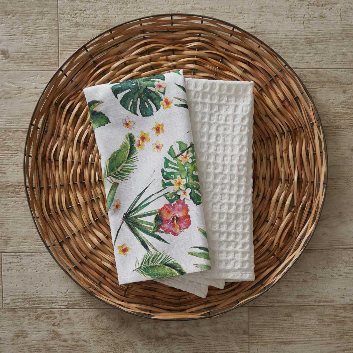 Waffle Weave Towel Bleached White Set of 2 Park Designs - The Fox Decor