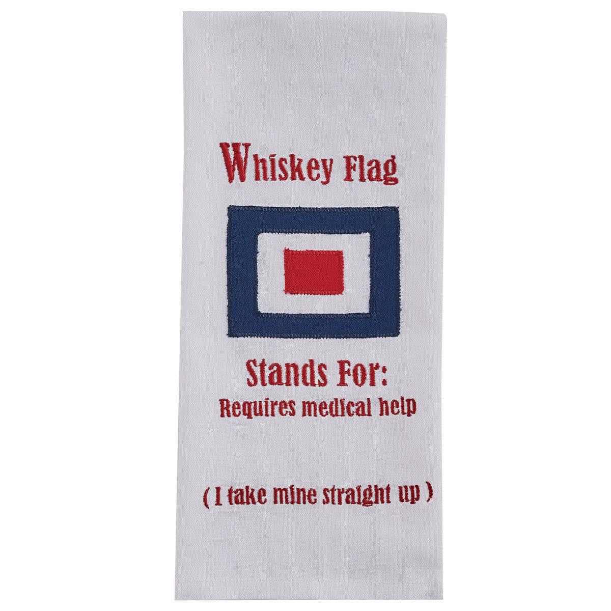 Whiskey Flag Applique Dishtowel Set of 6 Park Designs - The Fox Decor