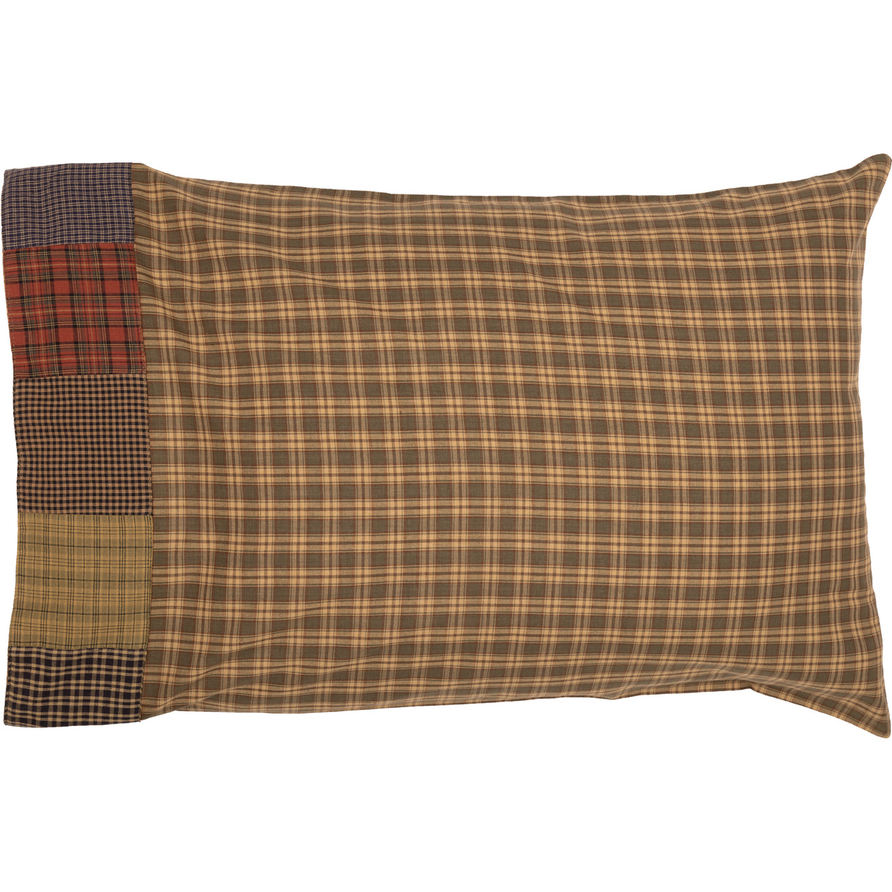 Cedar Ridge Standard Pillow Case with Block Border Set of 2 21x30 VHC Brands