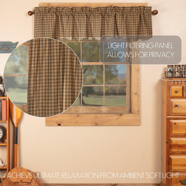 Cedar Ridge Valance Curtain Scalloped 16x72 VHC Brands - The Fox Decor