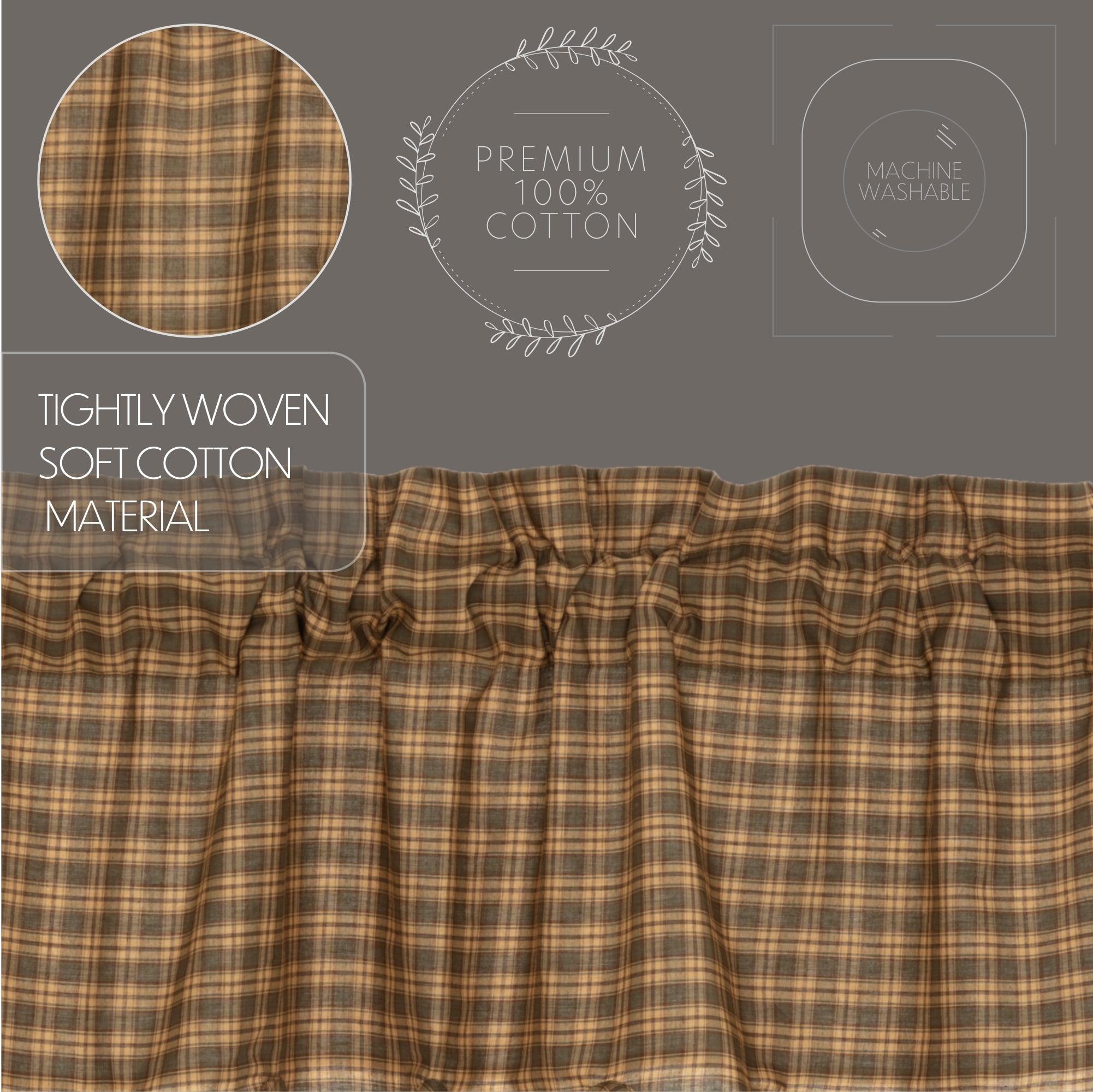 Cedar Ridge Prairie Long Panel Curtain Scalloped Set of 2 84x36x18 VHC Brands - The Fox Decor
