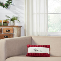 Kringle Chenille Naughty and Nice Pillow 7x13 - The Fox Decor