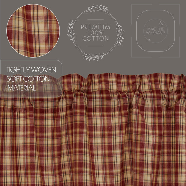Beckham Plaid Valance Curtain 16x72 VHC Brands - The Fox Decor