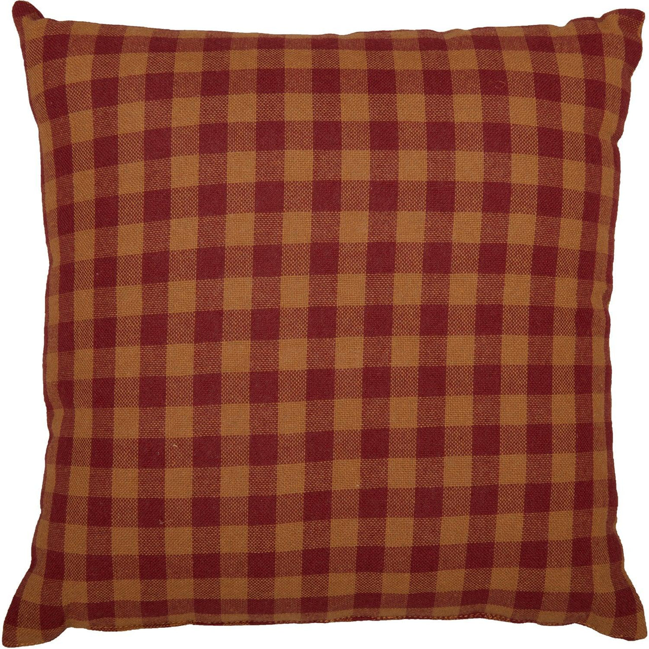Burgundy Check Prim Blessings Pillow 12x12 - The Fox Decor