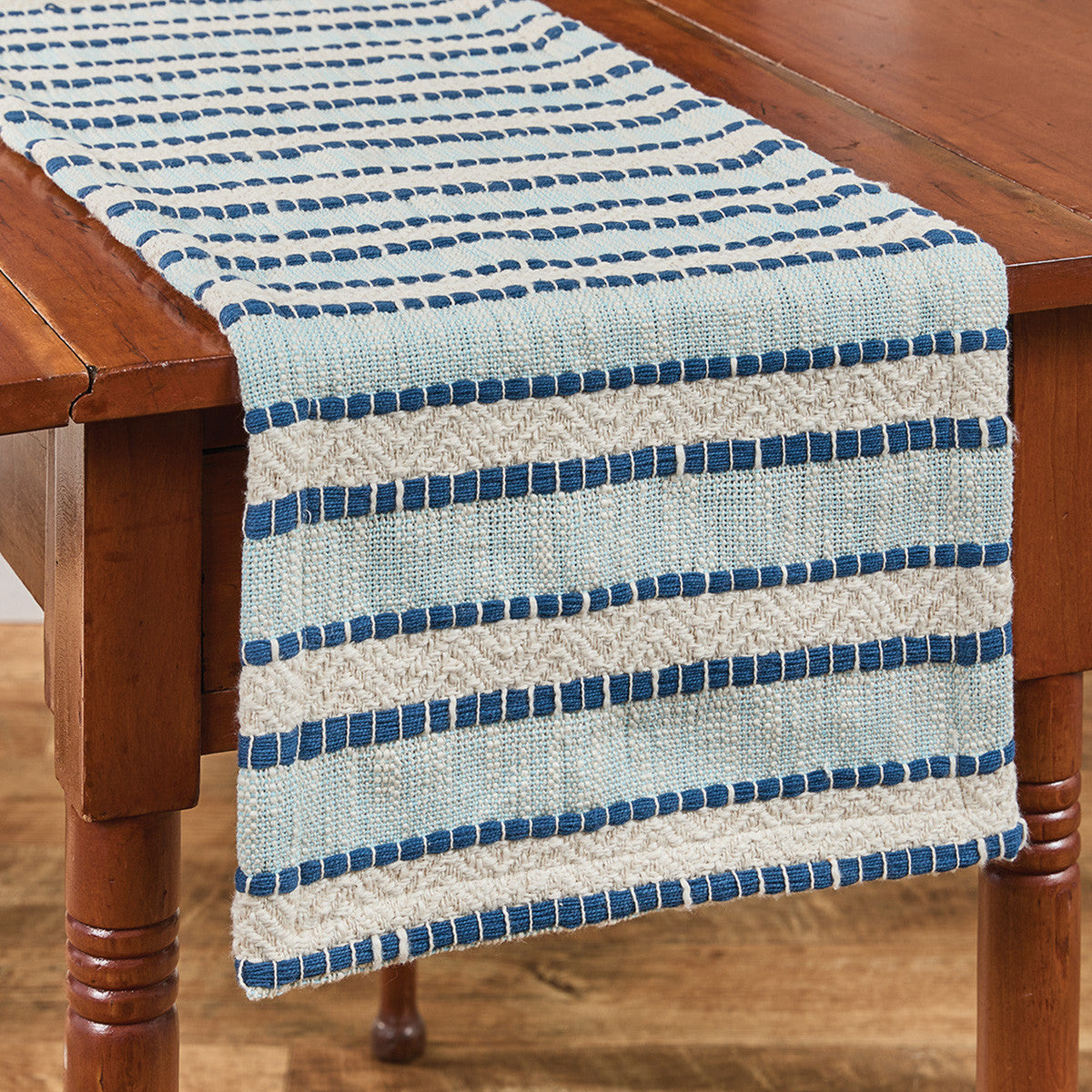 Dockside Stripe Table Runner 36" L Set of 2 Park Designs - The Fox Decor
