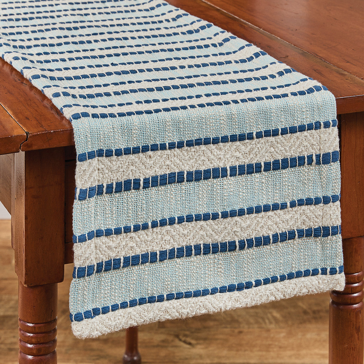 Dockside Stripe Table Runner 54" L Set of 2 Park Designs - The Fox Decor