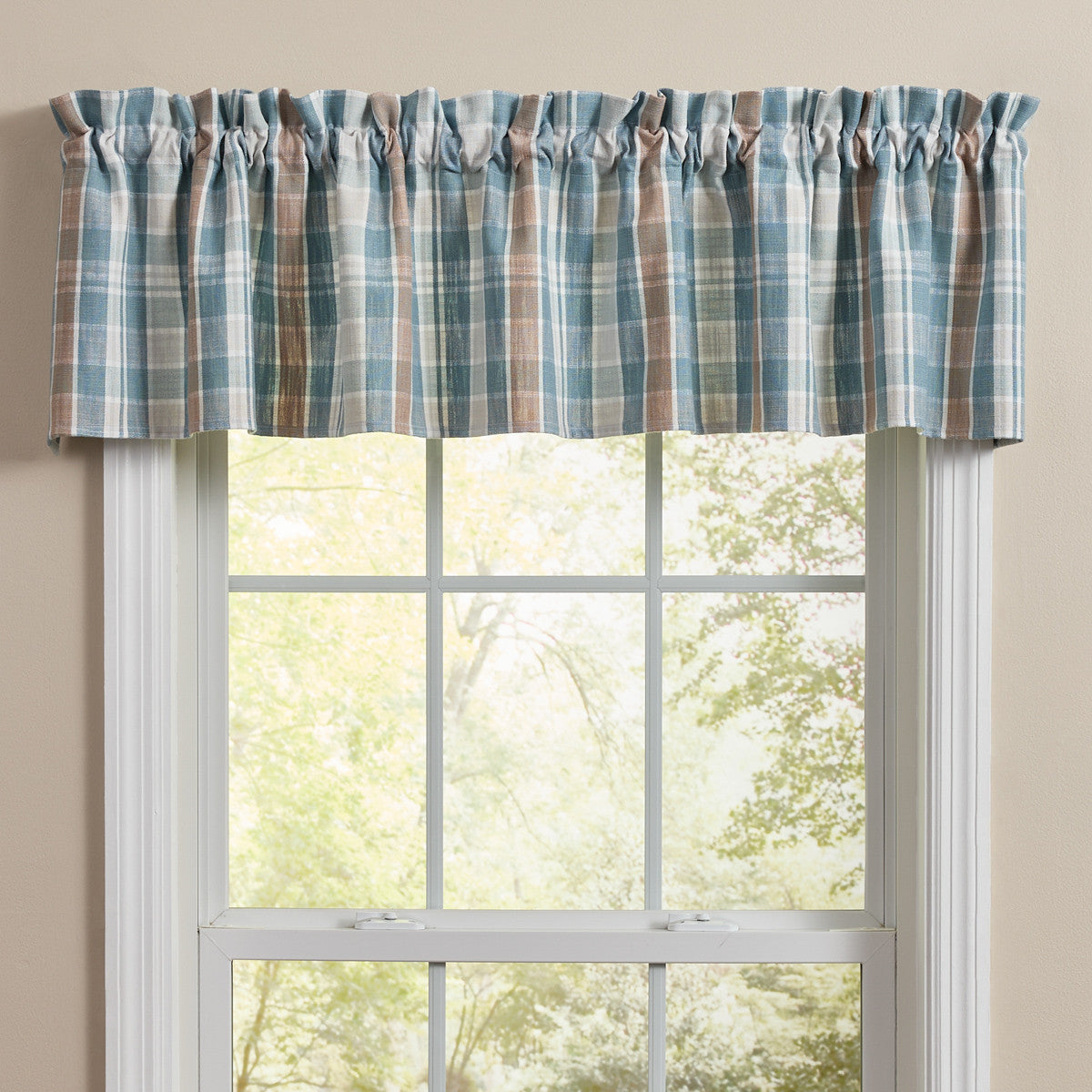 Jordan Plaid Valance 14" L Set of 2 Park Designs - The Fox Decor