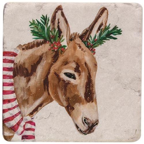 4 Set Christmas Farm Animals Resin Coasters - The Fox Decor