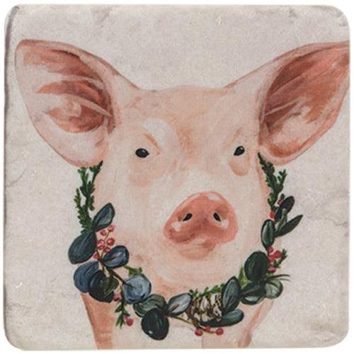 4 Set Christmas Farm Animals Resin Coasters - The Fox Decor