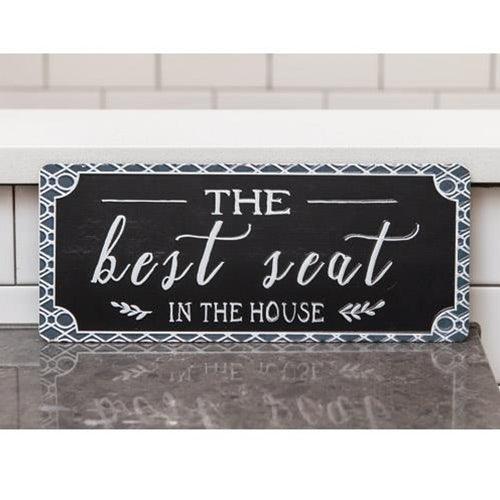 Best Seat in the House Metal Sign - The Fox Decor