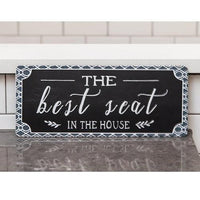 Best Seat in the House Metal Sign - The Fox Decor