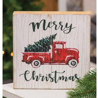 Merry Christmas Vintage Truck Sign - The Fox Decor