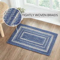 Great Falls Blue Jute Braided Rug Rect 20