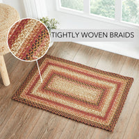 Ginger Spice Jute Braided Rug Rect 20