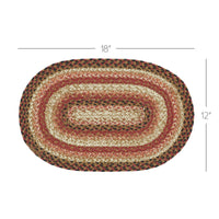 Ginger Spice Jute Braided Oval Placemat 12