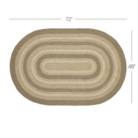 Thumbnail for Cobblestone Jute Rug Oval w/ Pad 48x72 - The Fox Decor