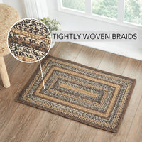 Espresso Jute Braided Rug Rect 20