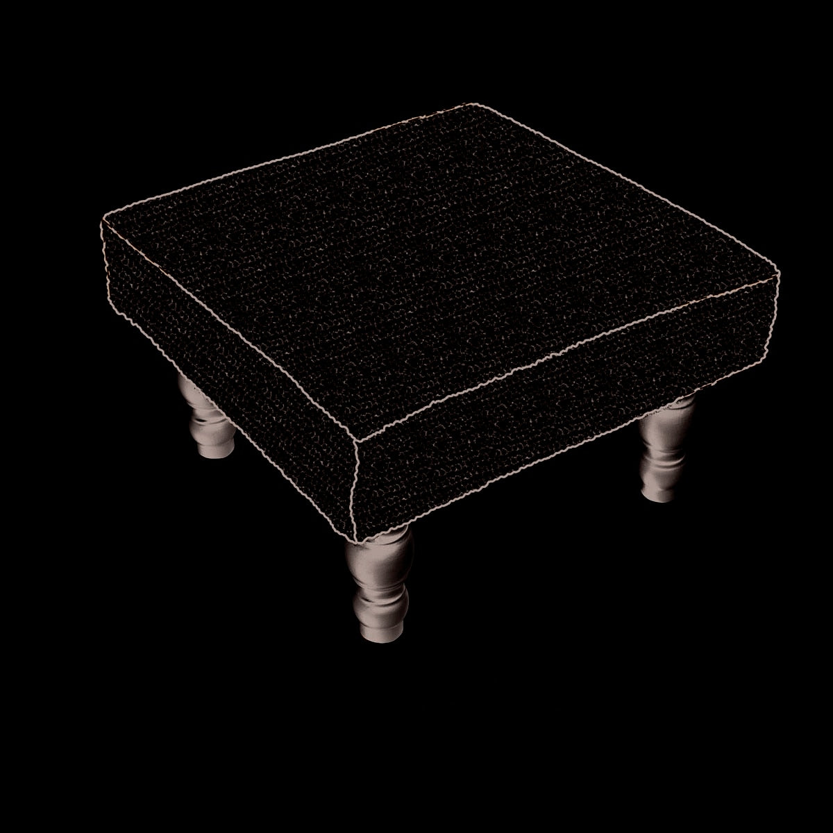 Pinecone Noir Hooked Stool - Park Designs