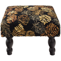 Pinecone Noir Hooked Stool - Park Designs