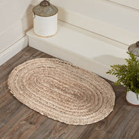 Natural Jute Braided Rug Oval 20