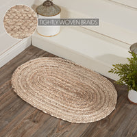 Natural Jute Braided Rug Oval 20