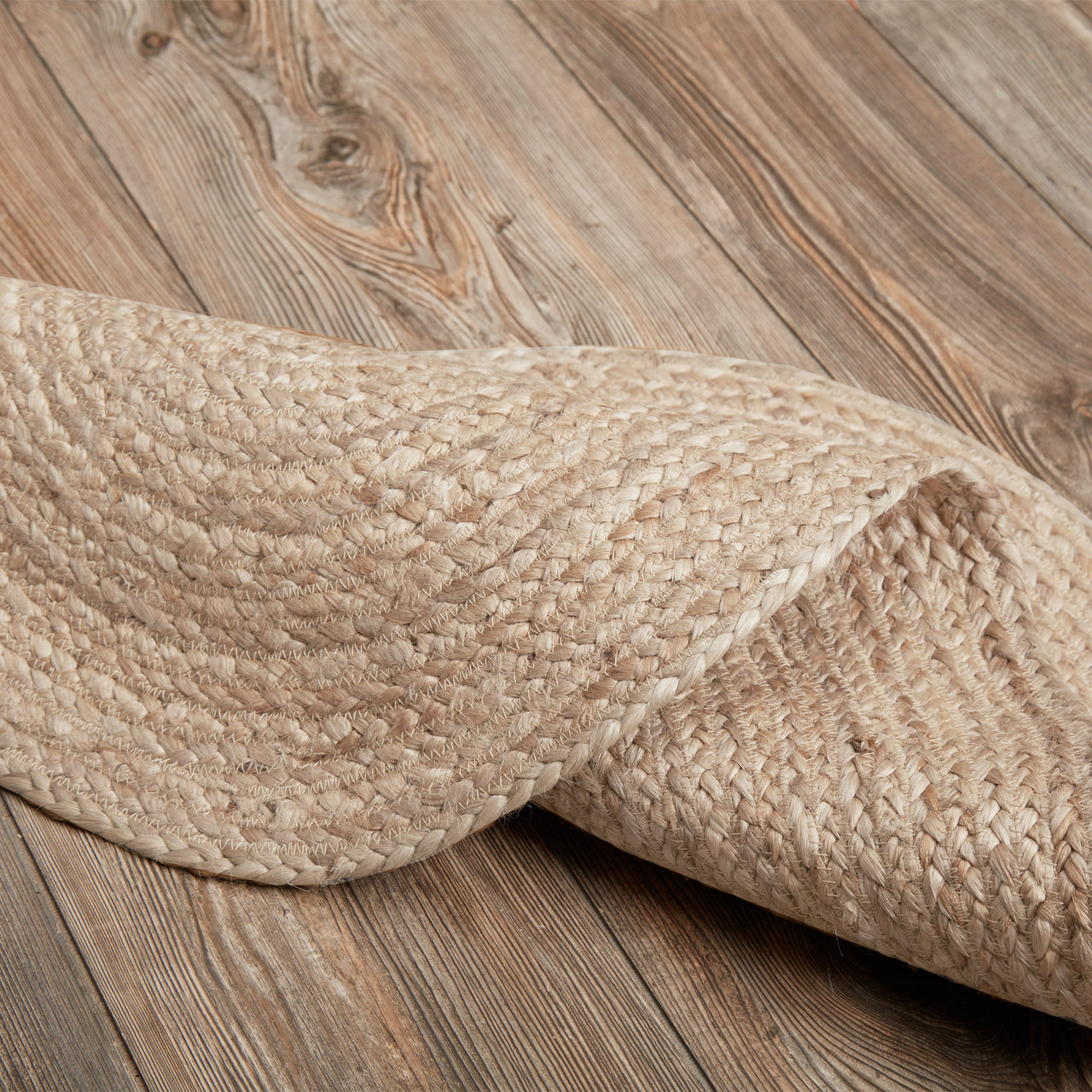 Natural Jute Braided Rug Oval 20"x30" VHC Brands