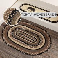 Sawyer Mill Charcoal Jute Braided Rug Oval 20